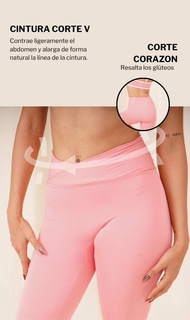 V Leggings Coral Sportluxe