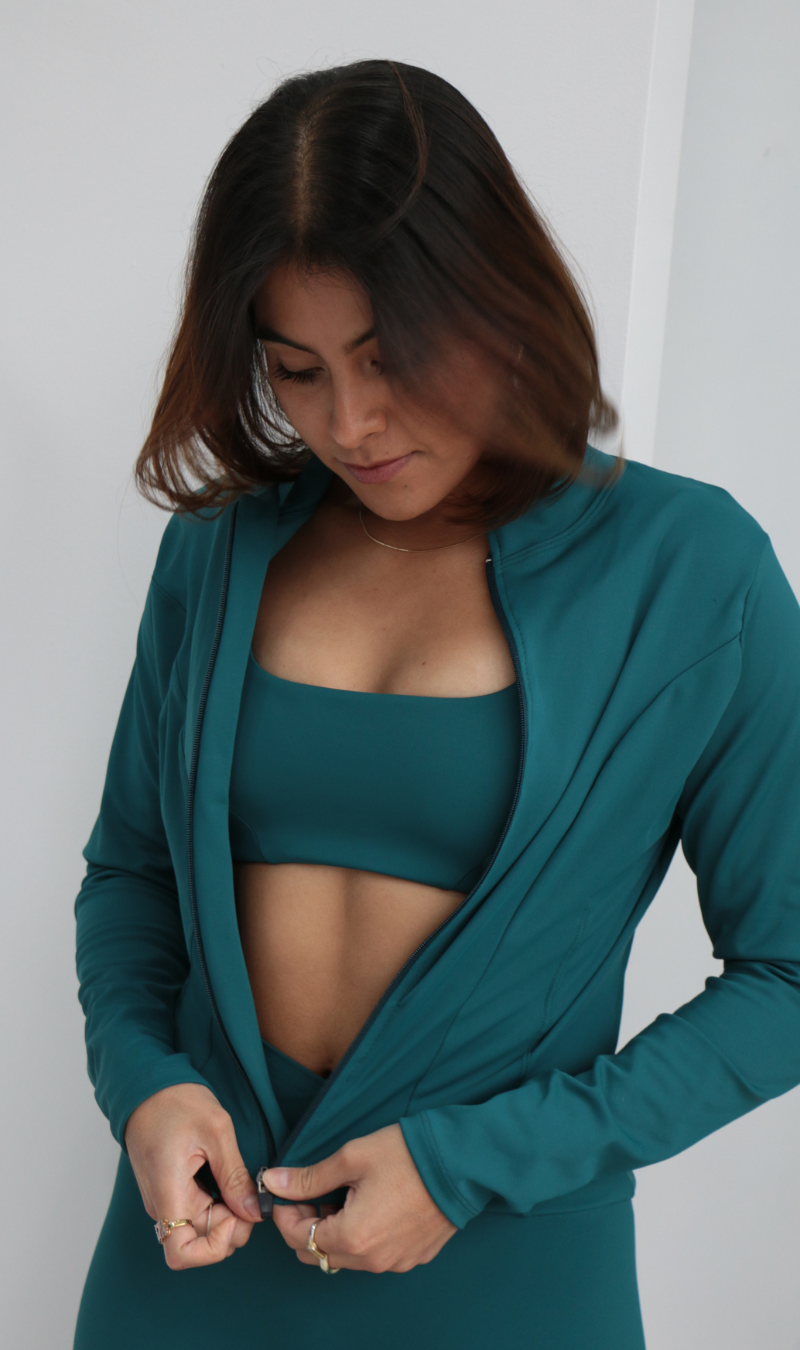 Curve Jacket Verde Lago