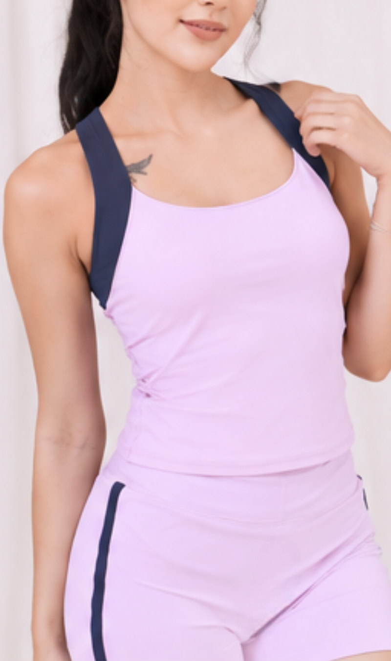 Short deportivo mujer con contraste color Rosa Bebé KIN Active