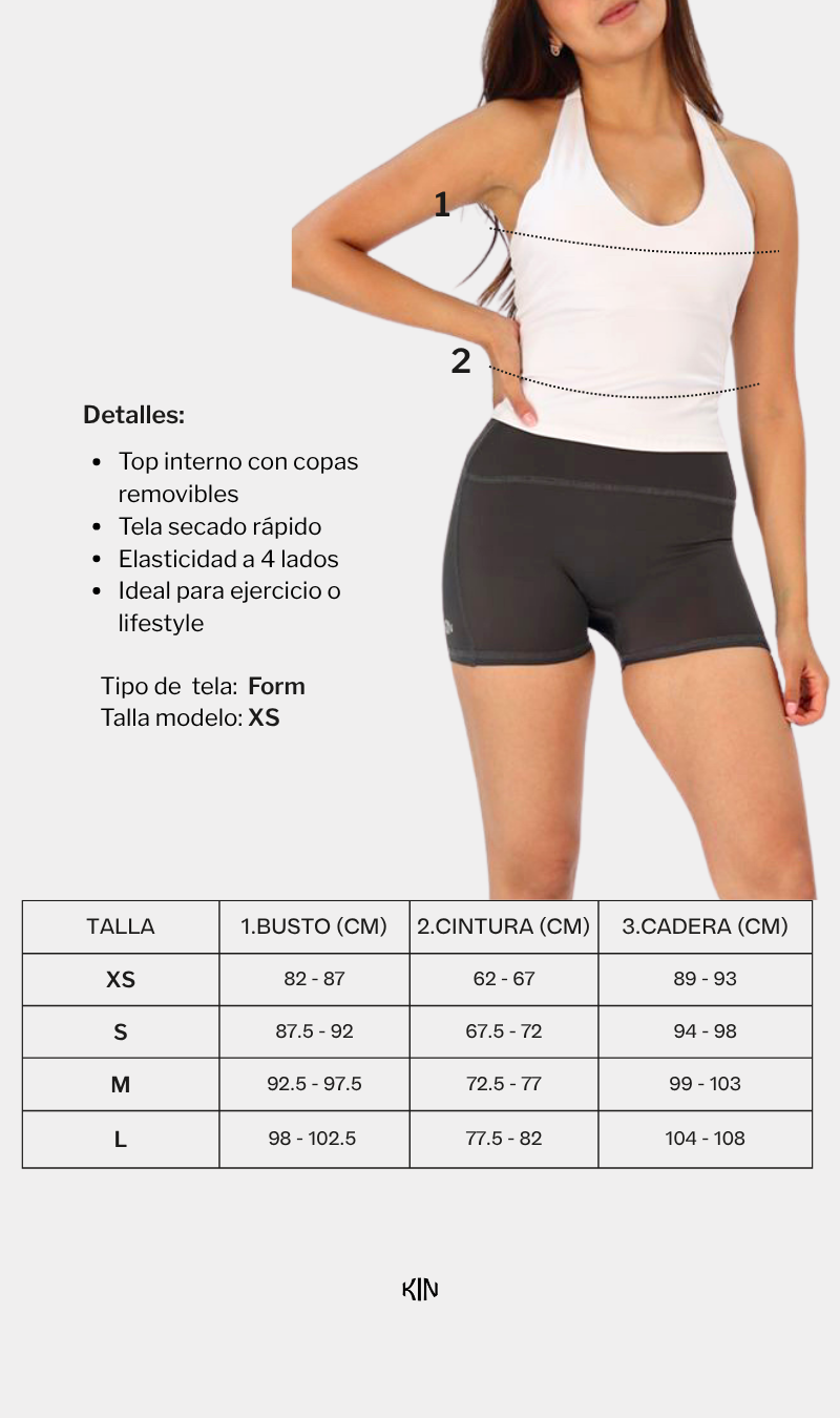 Contour Halter Tank Blanco