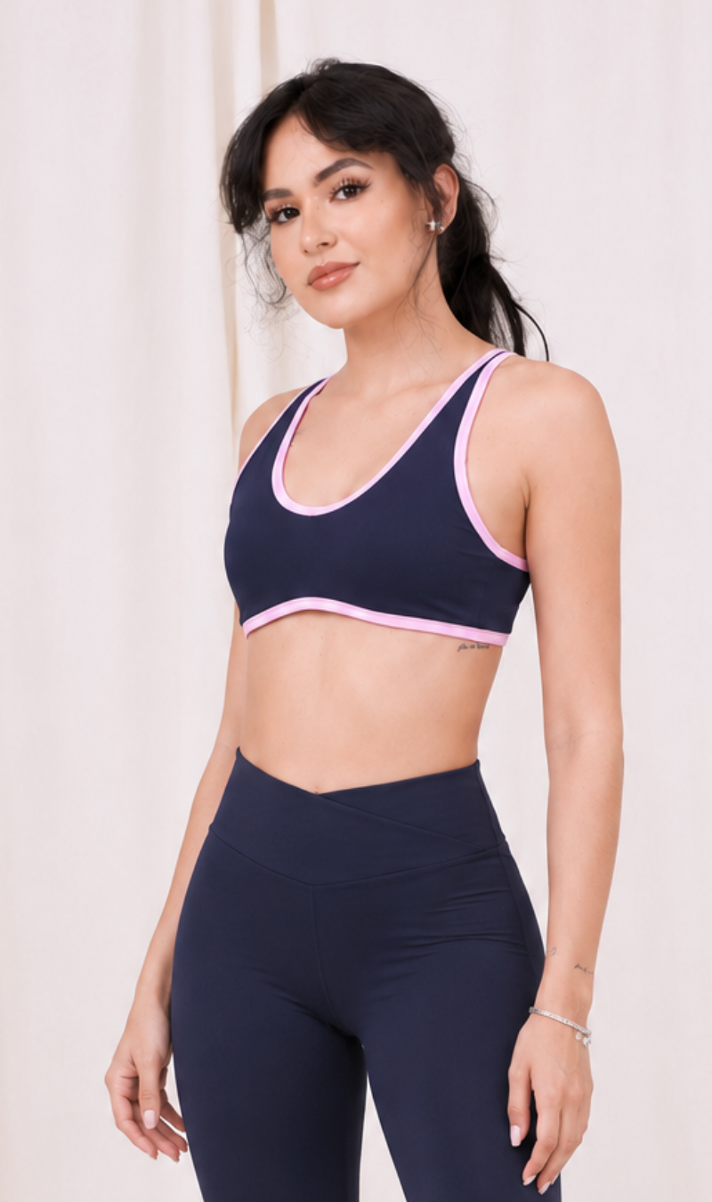 Top deportivo ligero mujer color azul Navy KIN Active